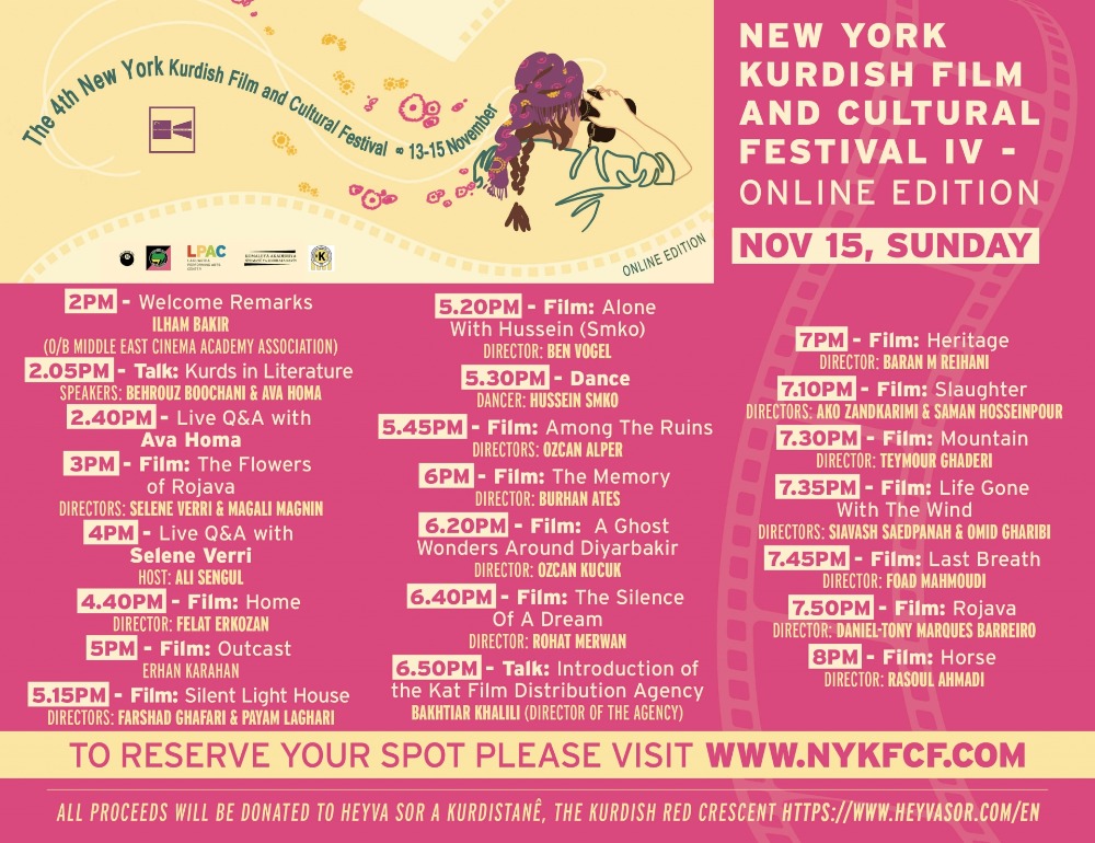 A poster for the New York Kurdish Film and Cultural Festival of 2020. (Photo: New York Kurdish Film and Cultural Festival)