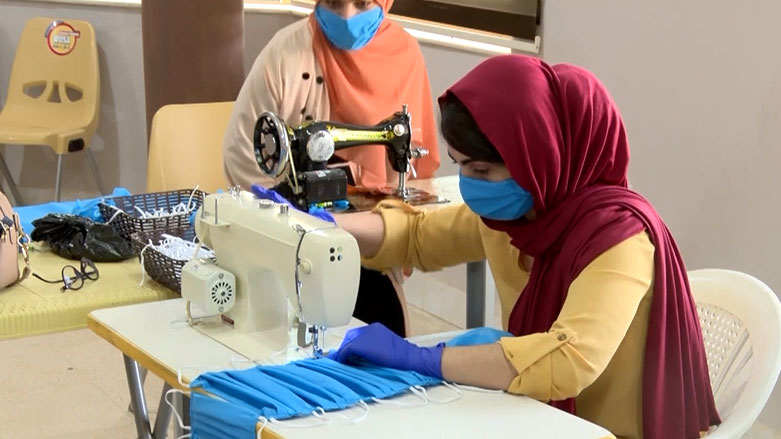 دروستکردنی دەمامک لە ناحیەی رزگاری