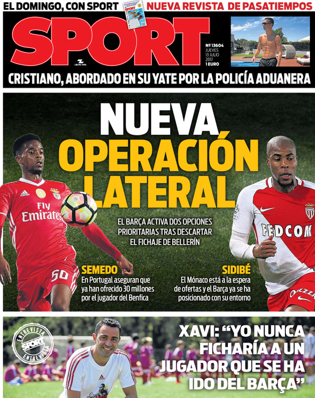 رووپەڕی ئەمڕۆی رۆژنامەی سپۆرتی ئیسپانی