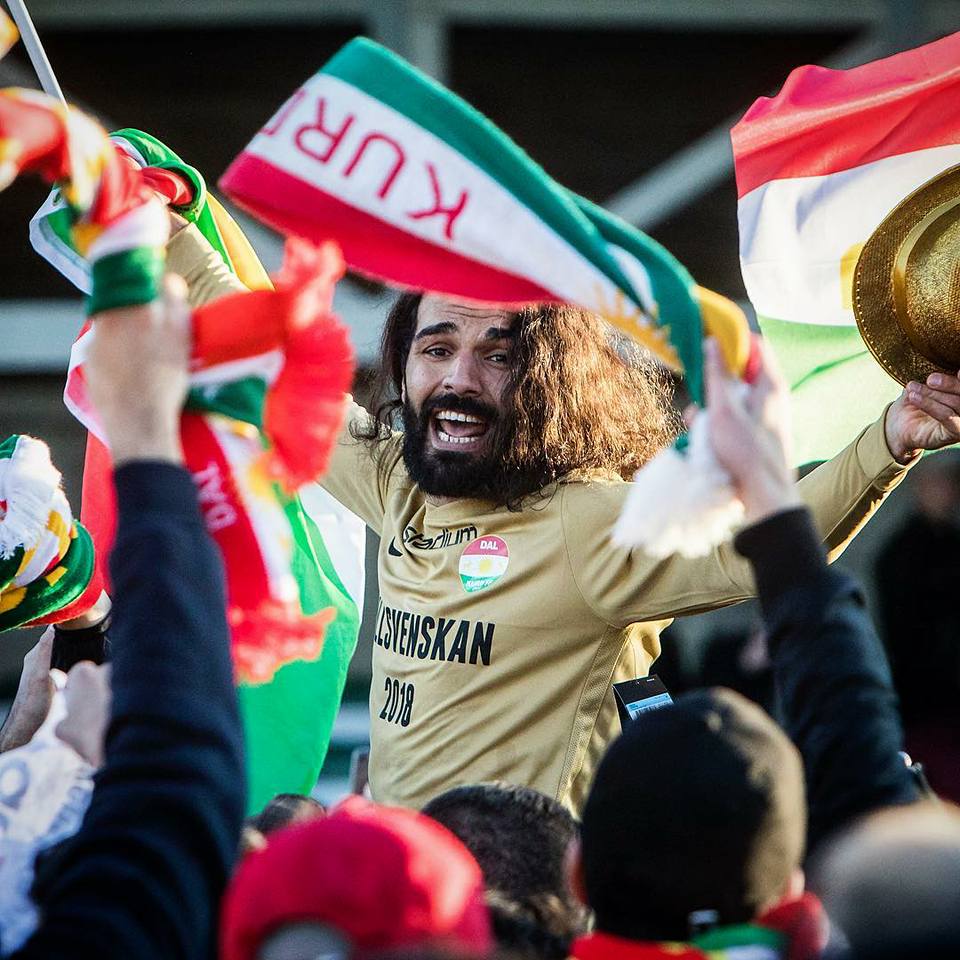 ئاهەنگی یاریزانانی داڵکورد دوای سەرکەوتنەکەی دوێنێیان