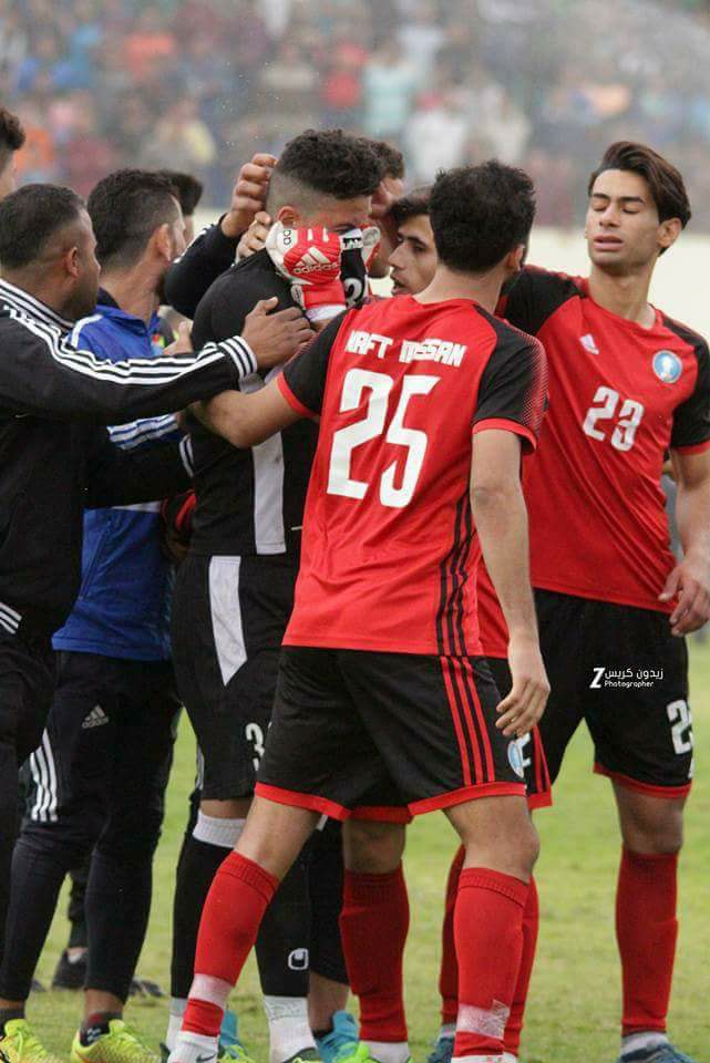 گریانی گۆڵپارێزەکەی نەفتی میسان دوای کۆتایی هاتنی یارییەکە