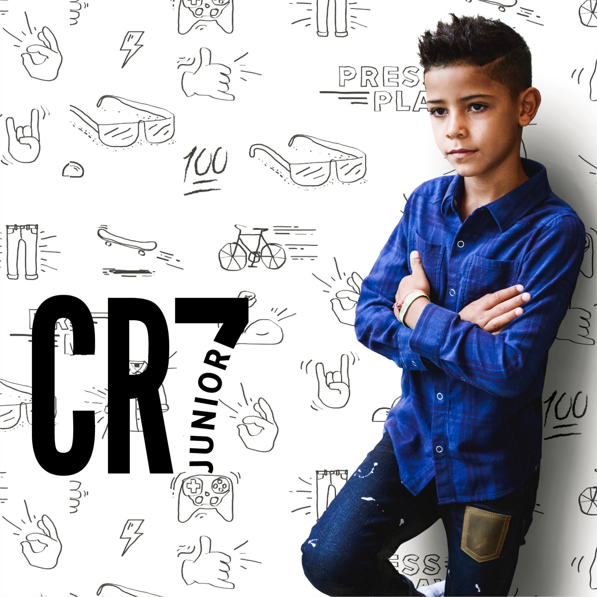 جۆنیۆر و کریستیانۆ رۆناڵدۆی باوکی