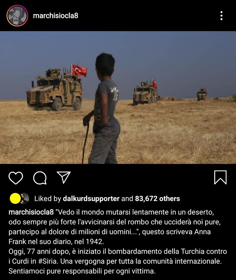 پۆستەکەی کلاودیۆ مارکیزیۆ لە ئینستاگرام