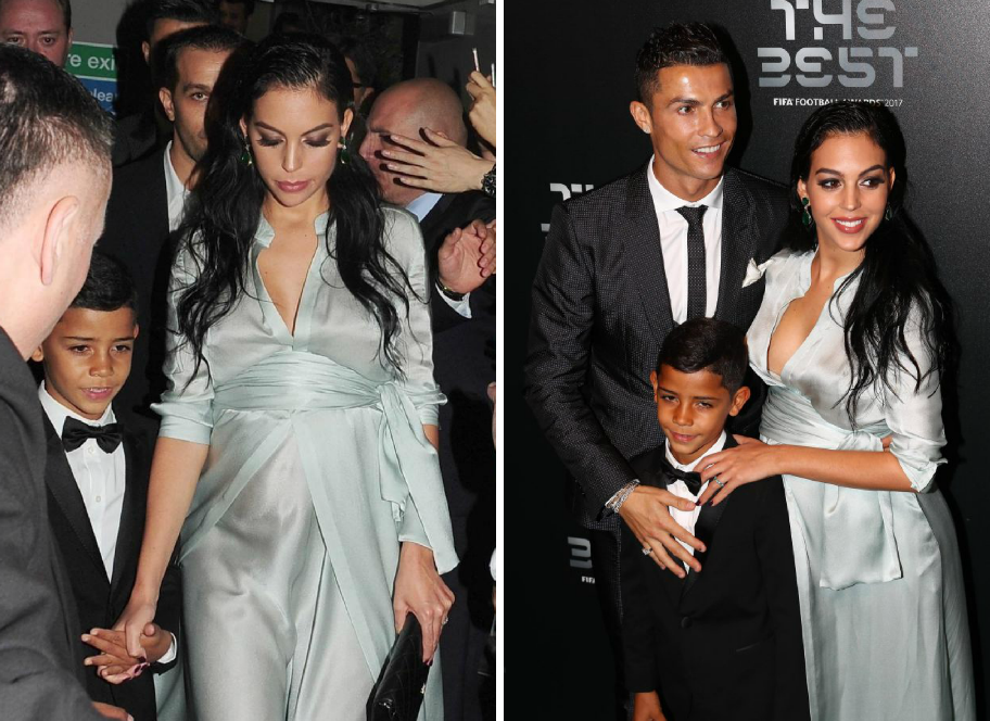 رۆناڵدۆ لەگەڵ خۆشەویستەکەی و کوڕەکەی