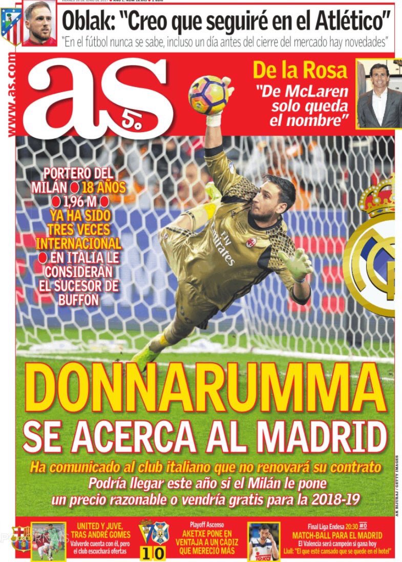 رووپەڕی ئەمڕۆی رۆژنامەی ئاسی ئیسپانی