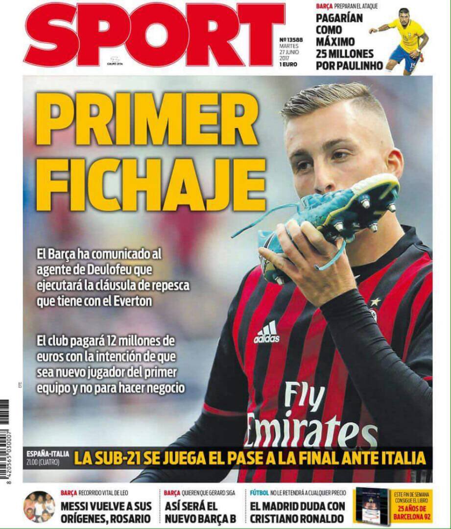 رووپەڕی ئەمڕۆی رۆژنامەی سپۆرتی ئیسپانی