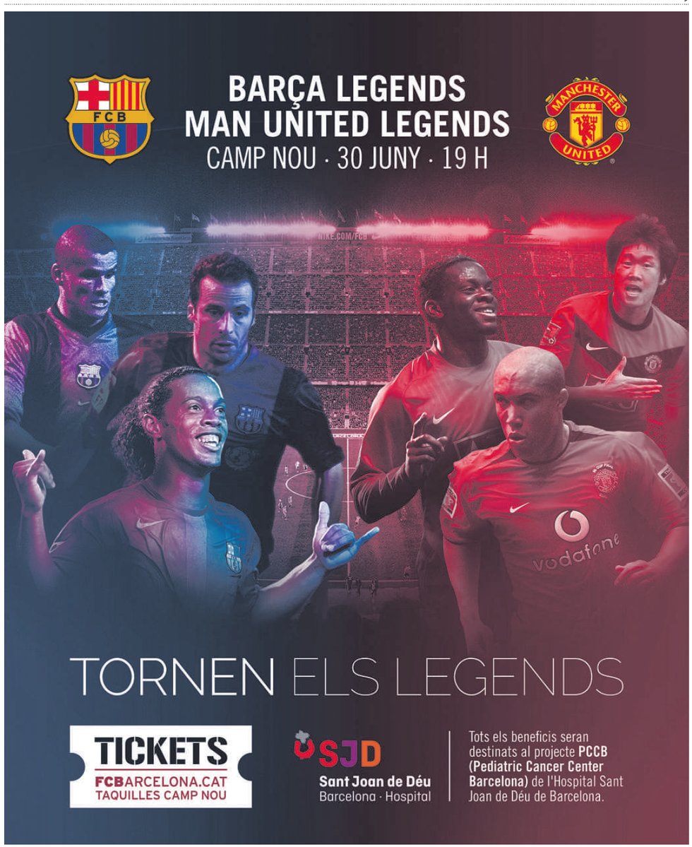 ئەفسانەکانی مانچێستەر یونایتد و بارسێلۆنا یارییەکی خێرخوازیی دەکەن