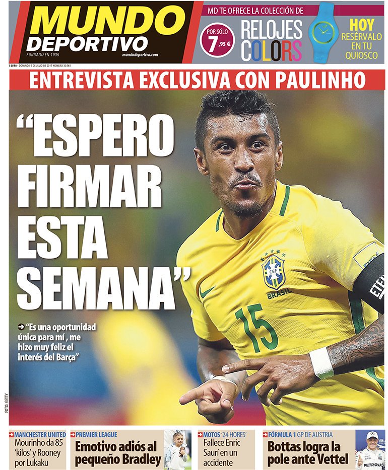 رووپەری ئەمڕۆی رۆژنامەی مۆندۆ دیپۆرتیڤۆی ئیسپانی