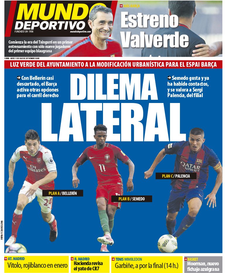 رووپەڕی ئەمڕۆی رۆژنامەی مۆندۆ دیپۆرتیڤۆی ئیسپانی