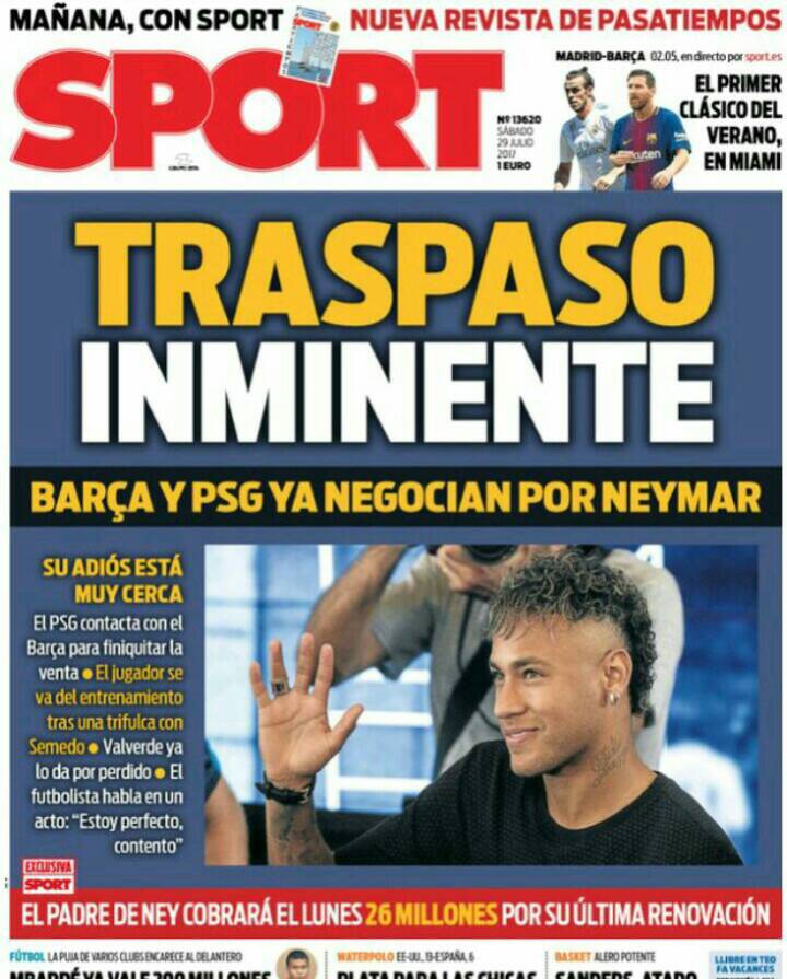 رووپەری ئەمڕۆی رۆژنامەی سپۆرت