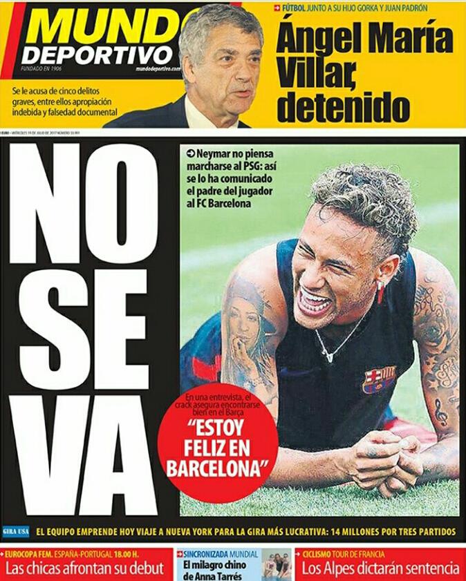 رووپەڕی ئەمڕۆی رۆژنامەی مۆندۆ دیپۆرتیڤۆی کەتەلۆنی