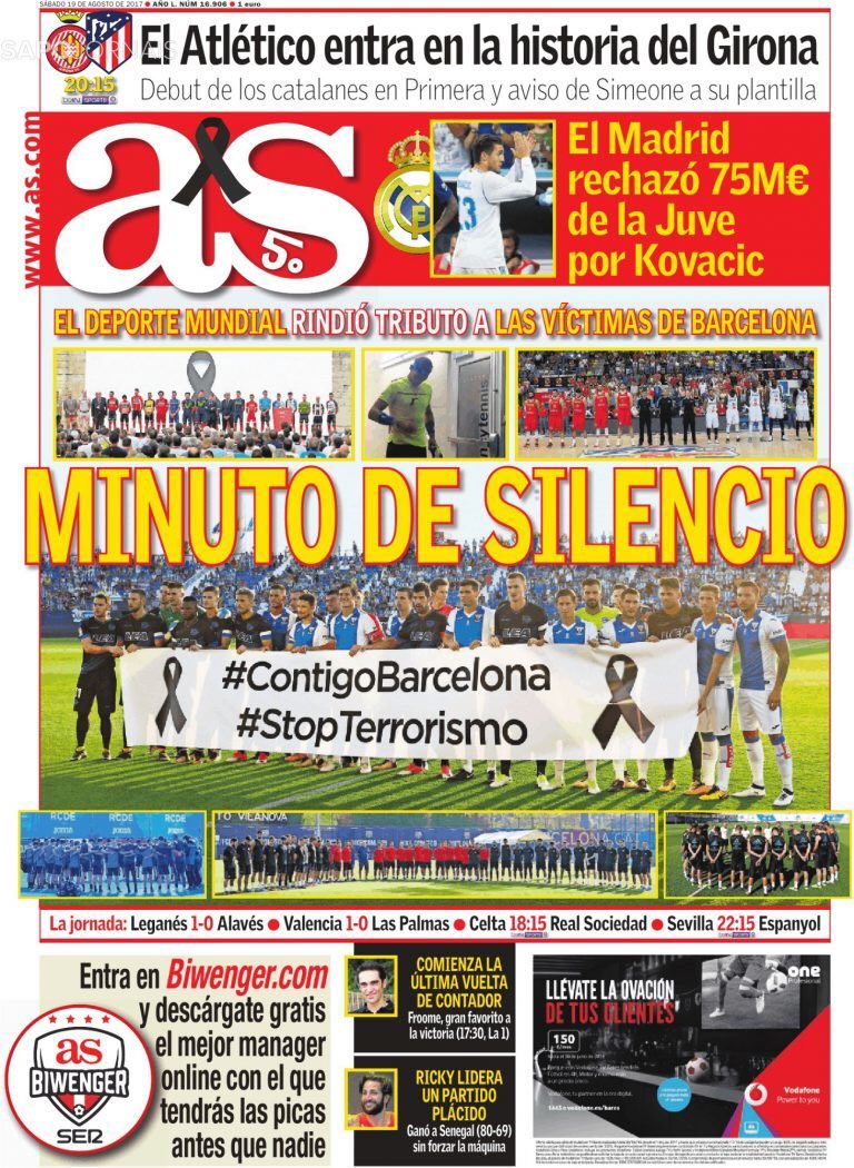 رووپەری ئەمڕۆی رۆژنامەی ئاسی ئیسپانی