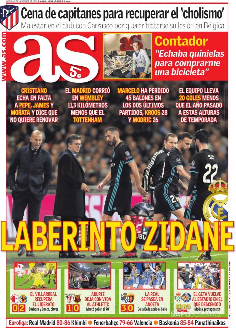 رووپەری ئەمڕۆی رۆژنامەی ئاسی ئیسپانی