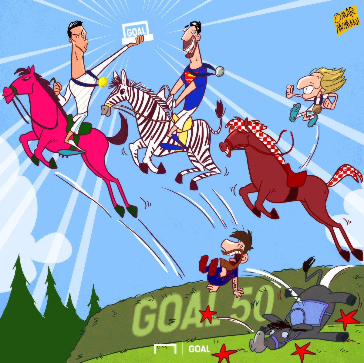 کاریکاتێری ماڵپەڕی گۆڵ لەبارەی خەڵاتی گۆڵ50ی ئەمساڵ