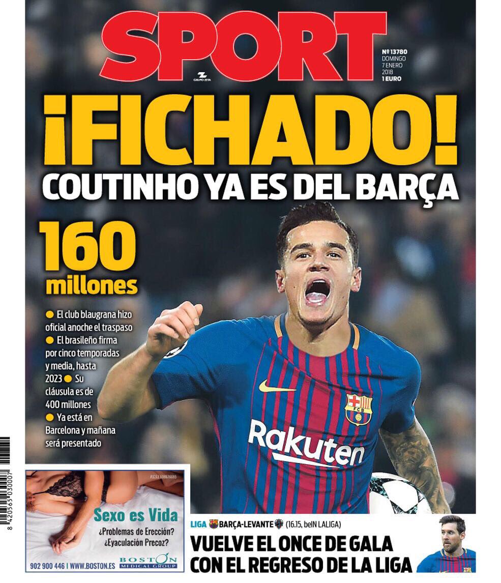 رووپەری ئەمڕۆی رۆژنامەی سپۆرت