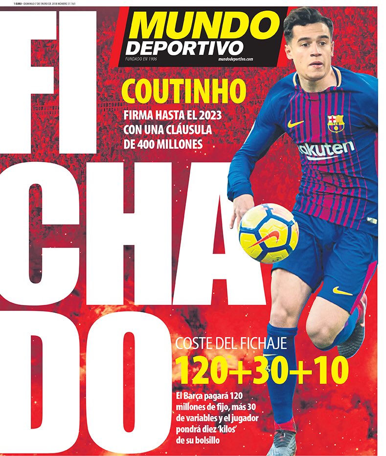 رووپەڕی ئەمڕۆی رۆژنامەی مۆندۆ دیپۆرتیڤۆ