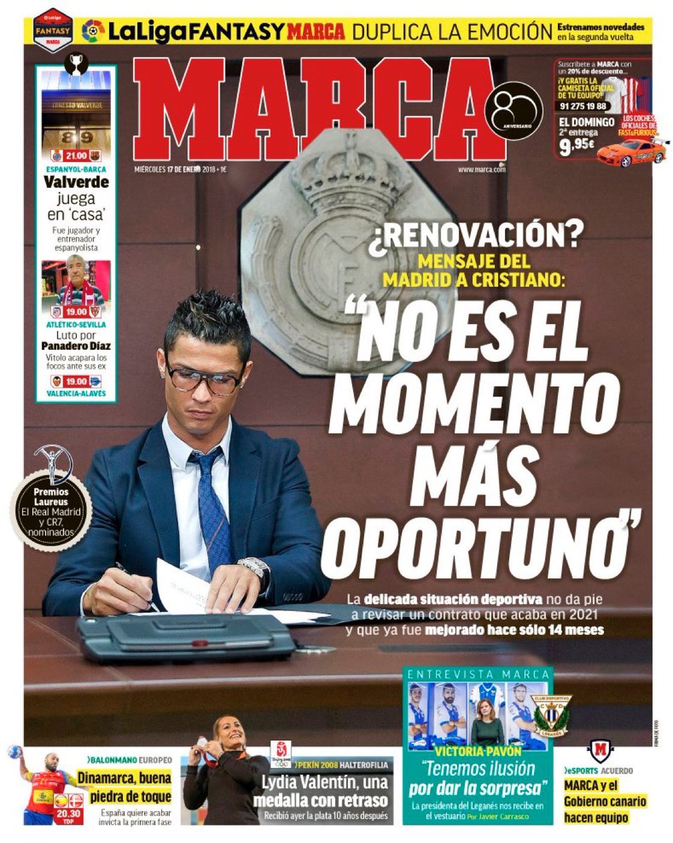 رووپەڕی ئەمڕۆی رۆژنامەی مارکای ئیسپانی