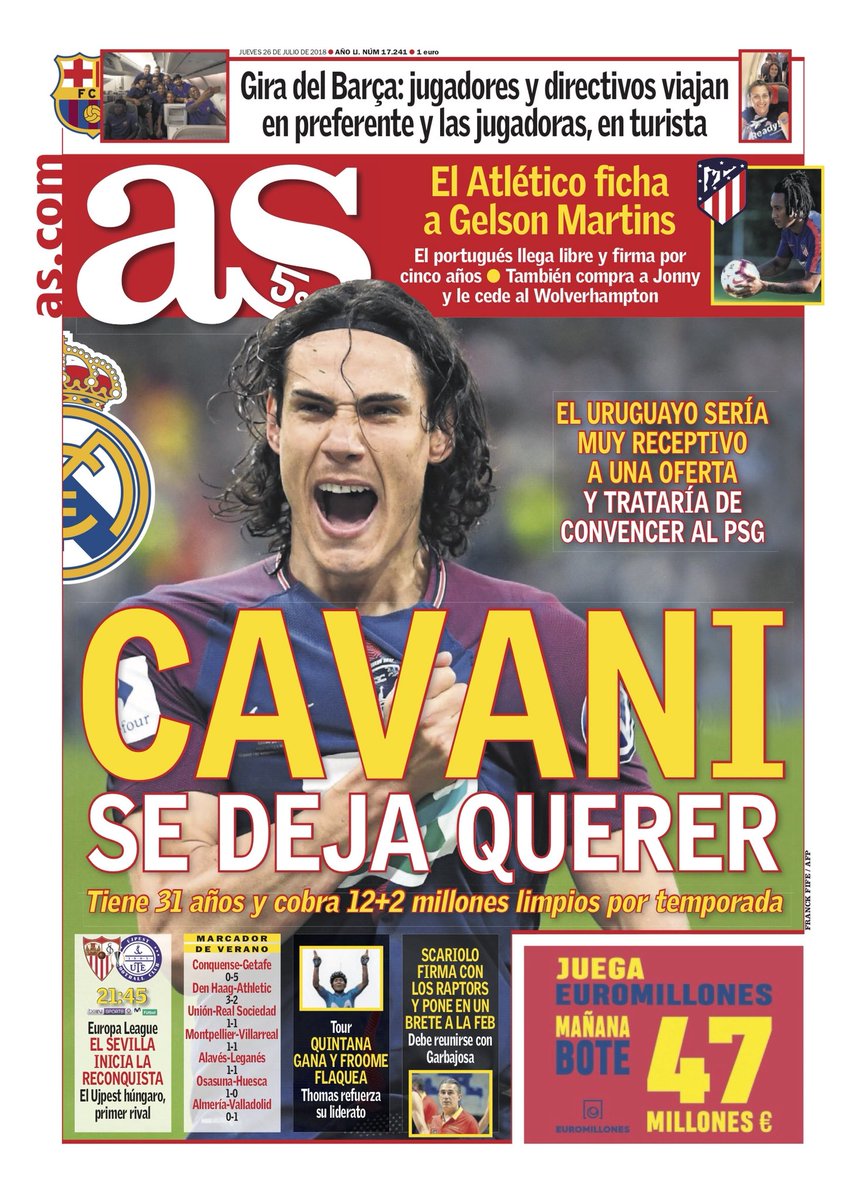 رووپەڕی ئەمڕۆی رۆژنامەی ئاسی ئیسپانی