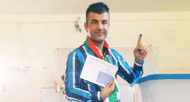 رەمزی ساڵح یاریدەدەری راهێنەی یانەی کەرکووک دەنگی بەسەربەخۆی کوردستان دا