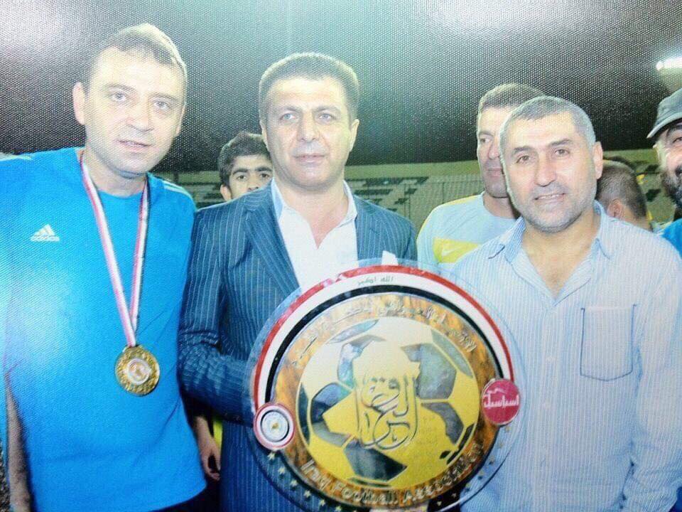 عه‌بدوڵڵا مه‌جید سه‌رۆكی یانه‌ی هه‌ولێر هاوشانی نزار مه‌حروس له‌گه‌ڵ نازناوی خولی نایابی عێراق 2011 ـ 2012