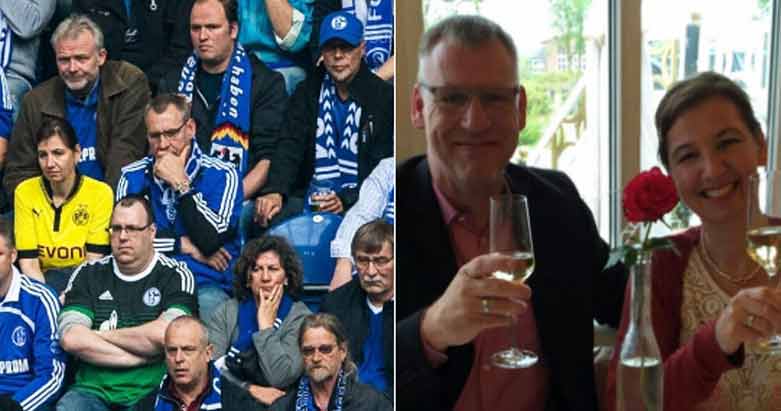 ئادەم پاپ، خانمه‌ هاندەره‌كه‌ی بۆروسیا دۆرتمۆند له‌گه‌ڵ پیاوه‌كه‌ی كه‌ هانده‌رێ شالكێیه‌