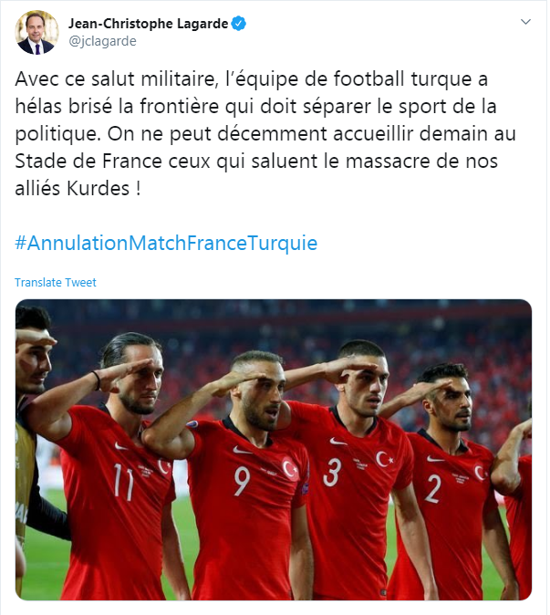 تویتی جان کریستۆف لاگاردی سیاسەتڤانی فڕەنسی