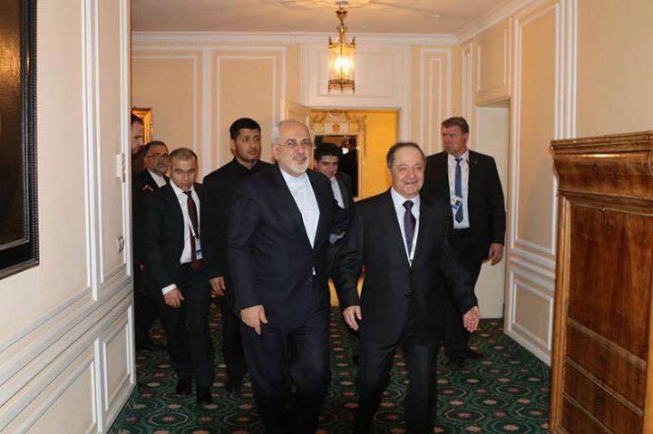 Barzani, İran Dışişleri Bakanı Cevad Zarif ile görüştü. Görüşme sonrası Zarif, Barzani'yi Tahran'a davet etmek istediğini söyledi.