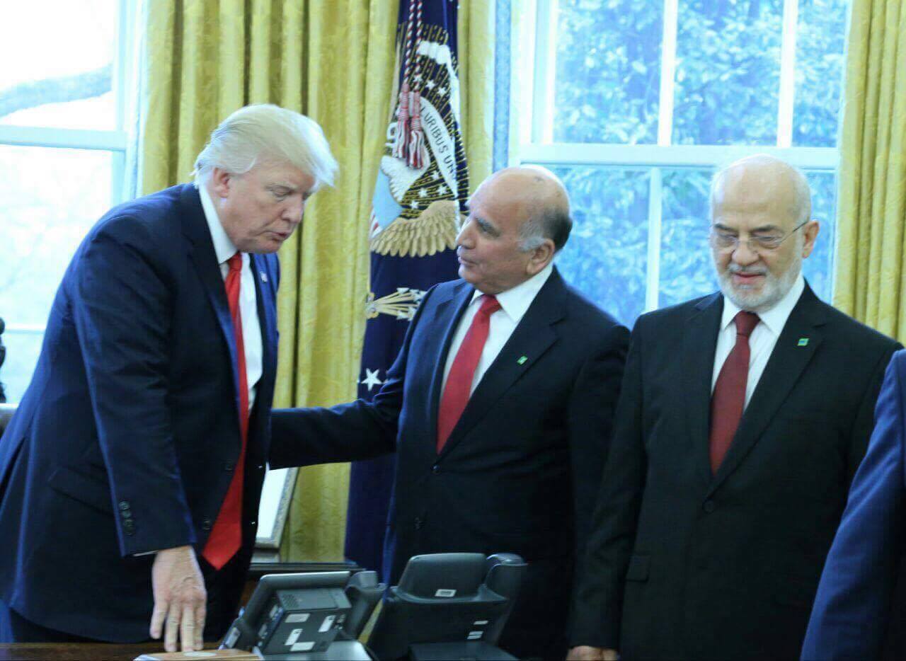 Kürdistan Başkanlık Divanı Başkanı Fuad Hüseyin ABD Başkanı Donald Trump ile 