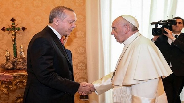 Erdoğan ile Papa, Vatikan'da görüştü