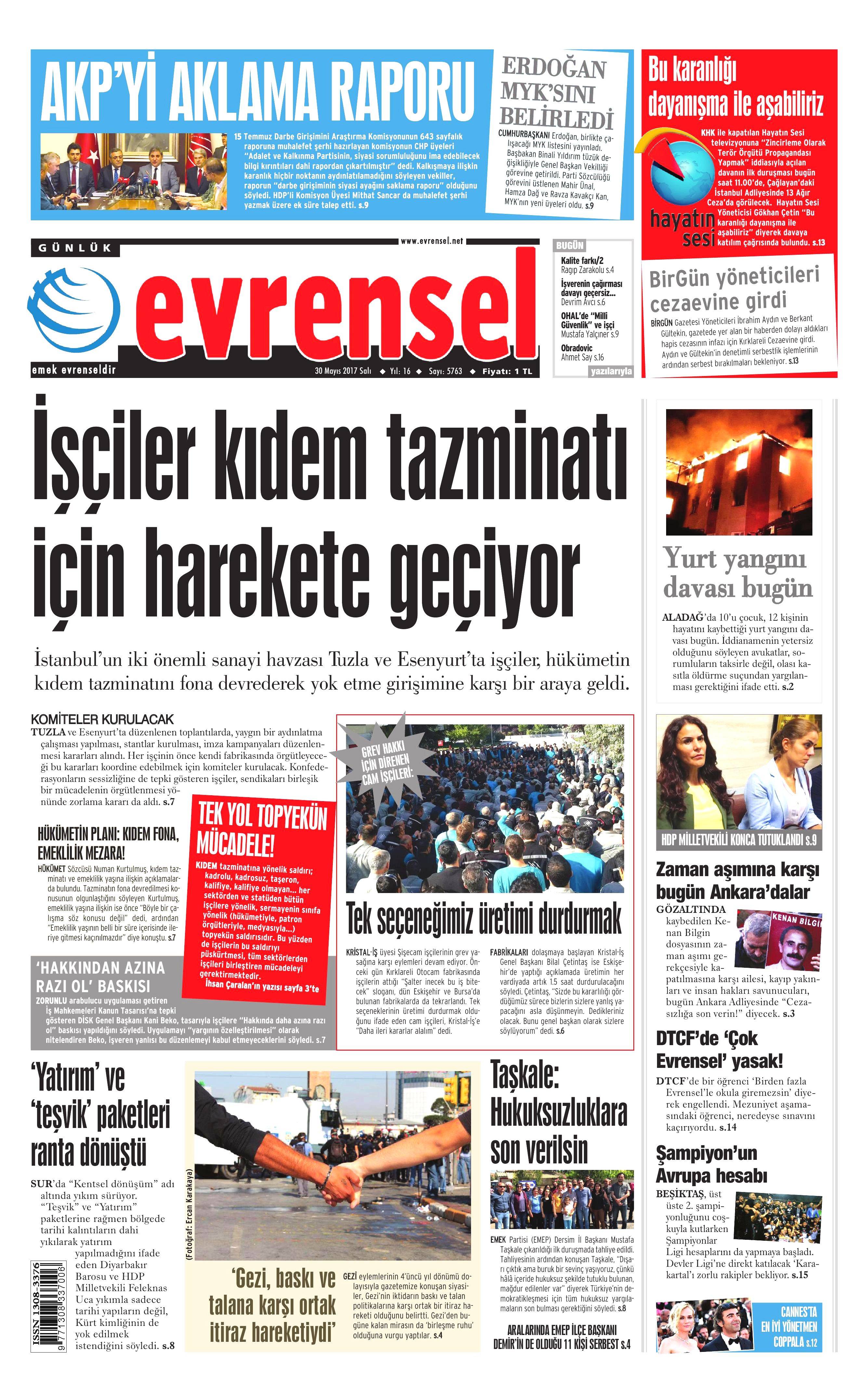 Türkiye manşetleri; 15 Temmuz raporunda cemaatlere kontrol vurgusu