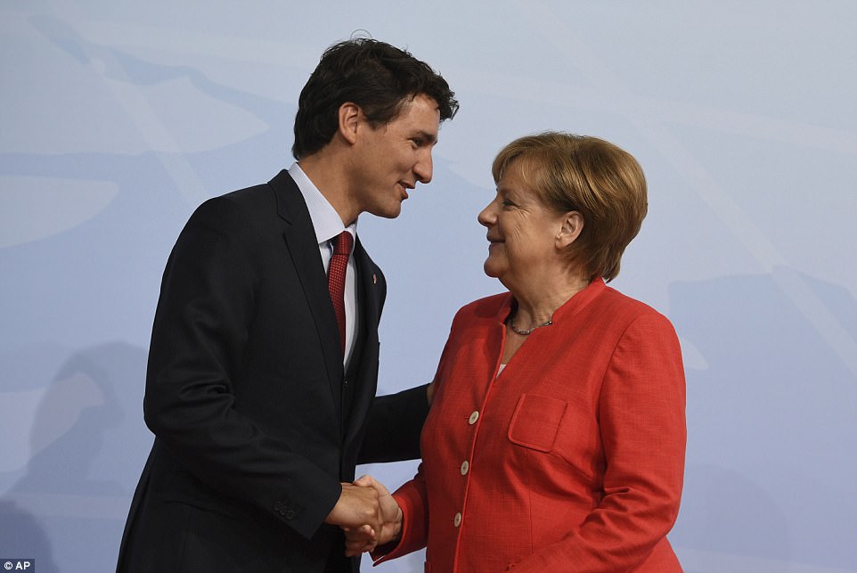 Merkel ve Justin Trudeau