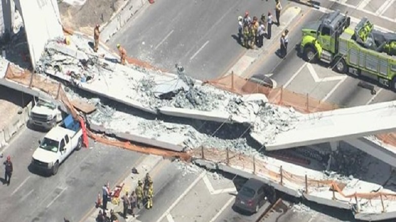 Florida'da üst geçit çöktü: 4 ölü, 9 yaralı