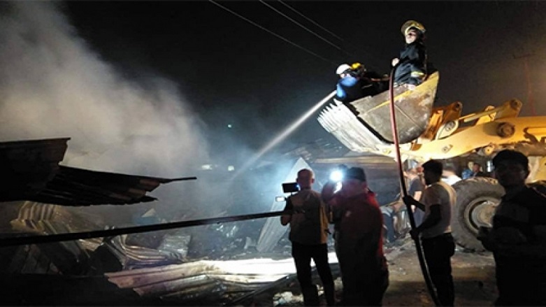 Erbil’de 120 işyeri kül oldu