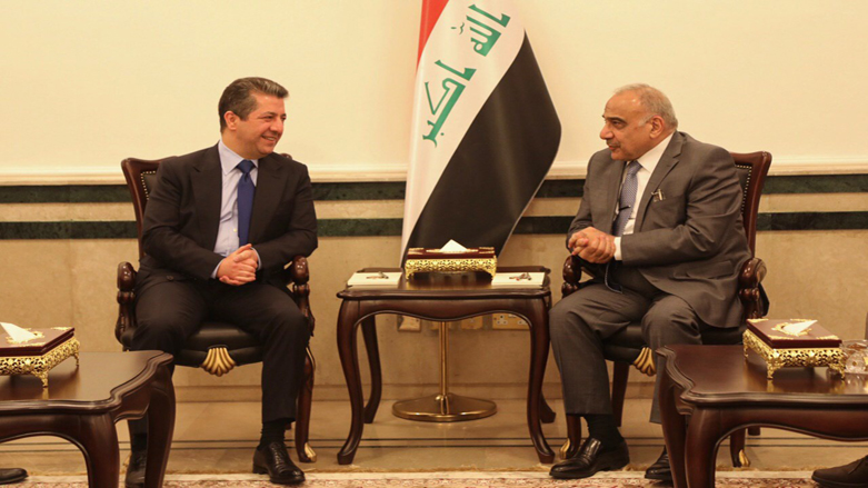 Başbakan Mesrur Barzani, Irak Parlamentosu Başkanı Muhammed Halbusi ile gerçekleştirdiği görüşmeden önce Irak Başbakanı Adil Abdulmehdi ile bir araya geldi.