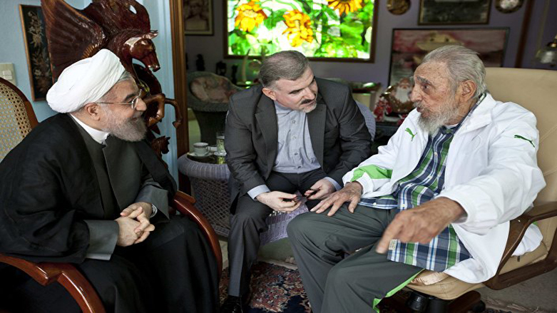 Ruhani ve Fidel Kastro Havana'da görüştü