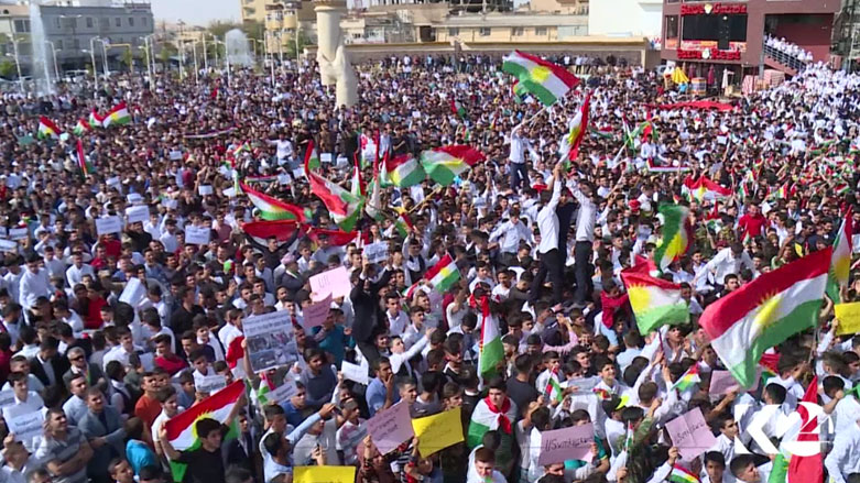 زاخۆ .. خۆپێشاندانی شەرمەزارکردنی هێرشی حەشدی شەعبی بۆ سەر کوردستان