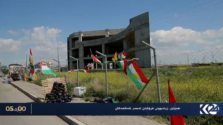 هەولێر ... زیادبوونی فرۆشتن لە سەر شەقامەکان