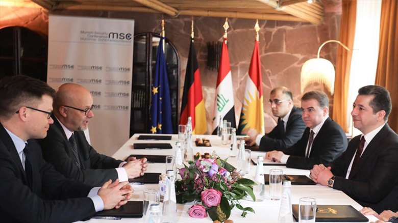 Kurdistan Region Prime Minister Masrour Barzani meets with German parliamentarians from the Social Democratic Party of Germany, Feb. 15, 2020. (Photo: KRG)