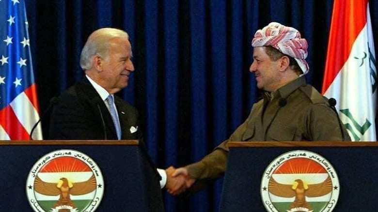 Masoud Barzani (R), leader of the Kurdistan Democratic Party shaking hand with Joe Biden, President-elect of the United States of America. (Photo: Archive) 